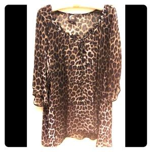 Leopard Print SheerTop
